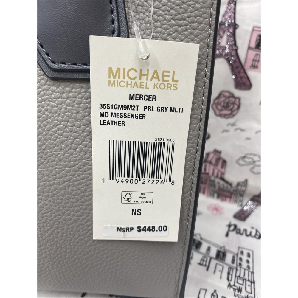 Michael Kors (Mercer) Medium Pebbled Leather Crossbody Bag BRAND NEW - Picture 14 of 14